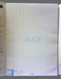 アリスのレポート用紙